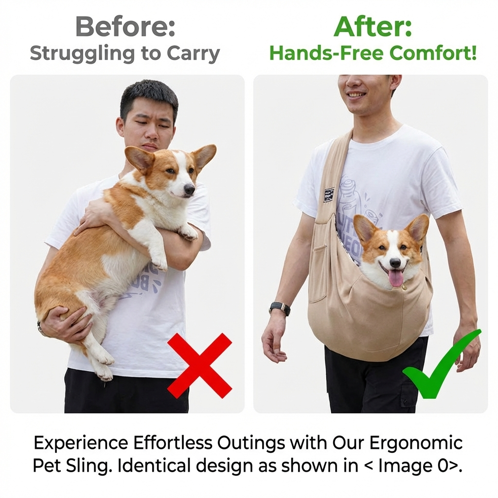 CURAPETS Cozy Sling Pet Carrier