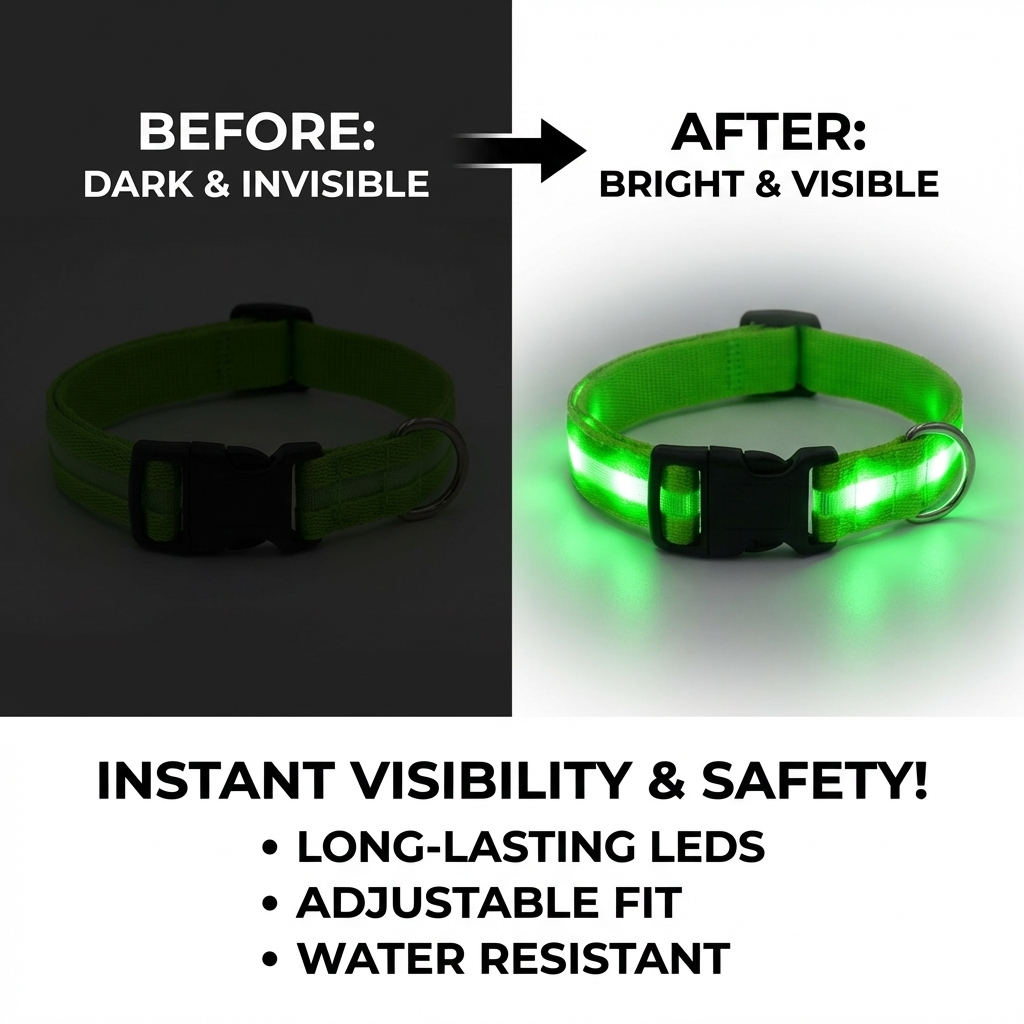 CURAPETS Luminous LED Night Safety Collar