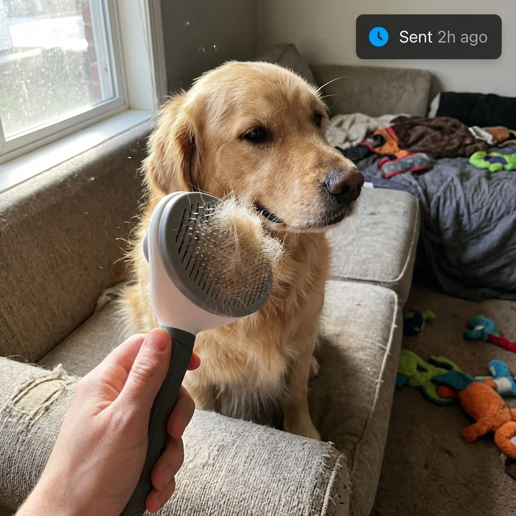 CURAPETS Self-Cleaning Grooming Brush