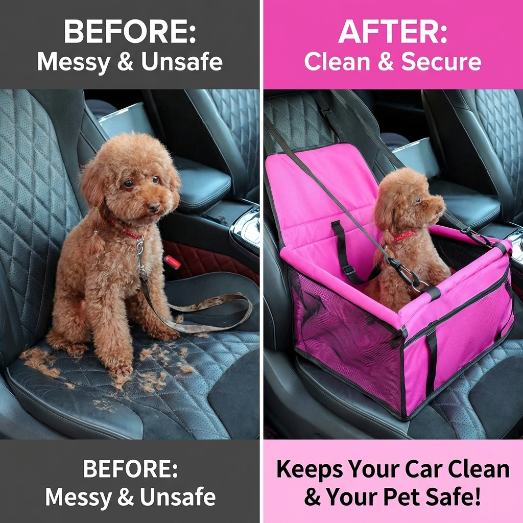 CURAPETS Premium Hanging Pet Car Seat Carrier