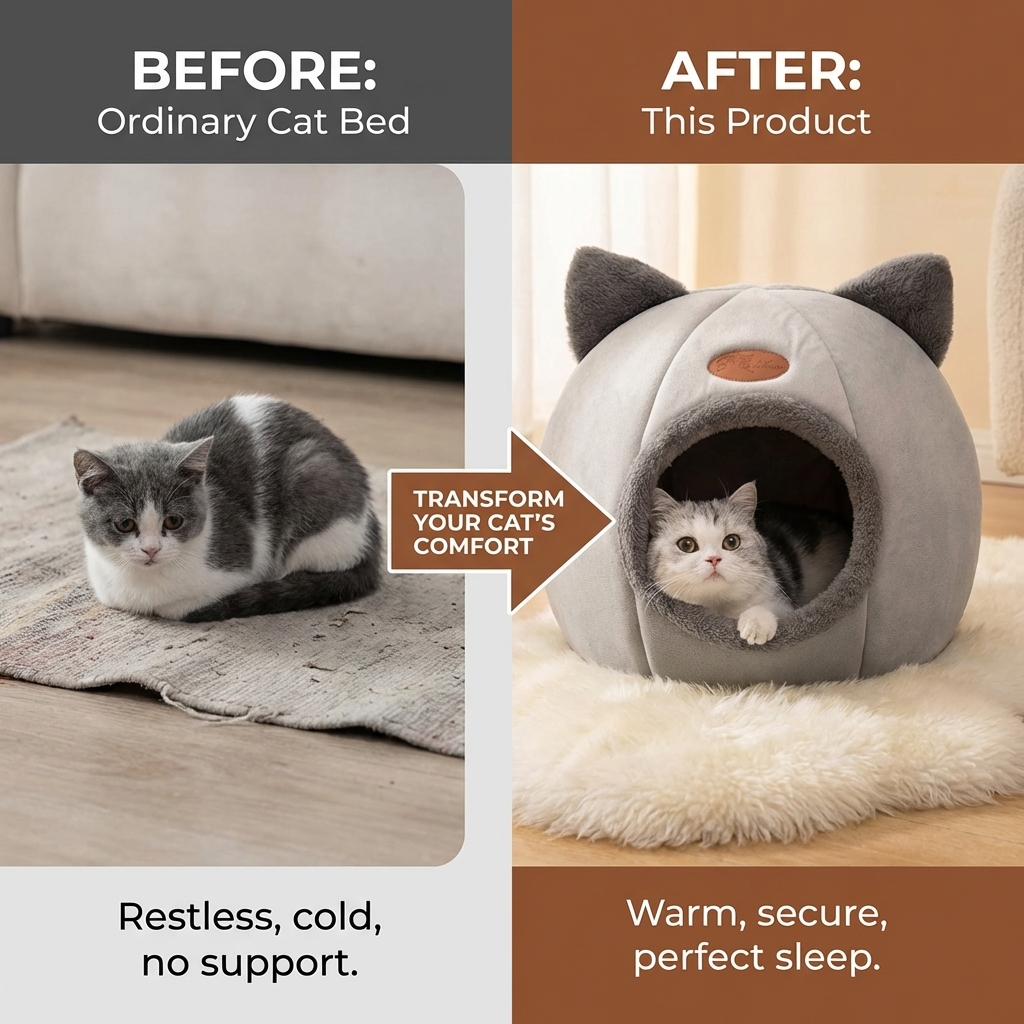 CURAPETS Deep Sleep Cave Pet Bed
