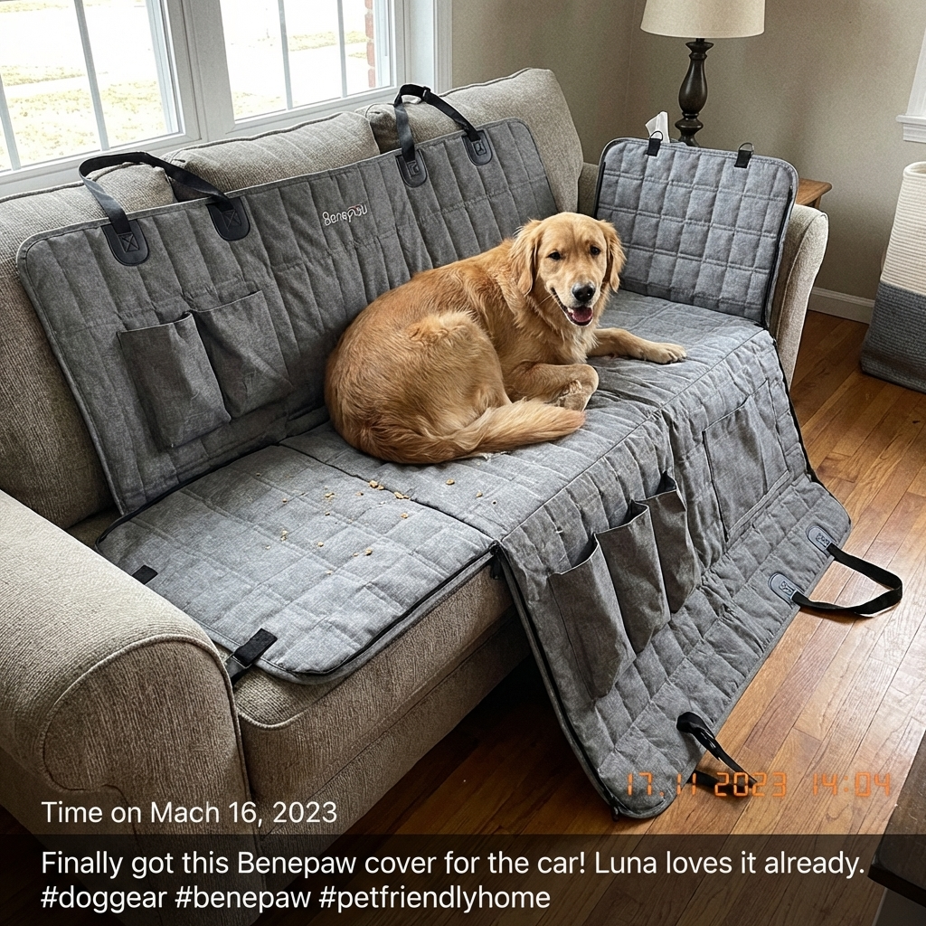 CURAPETS Mesh Window Dog Car Seat Cover