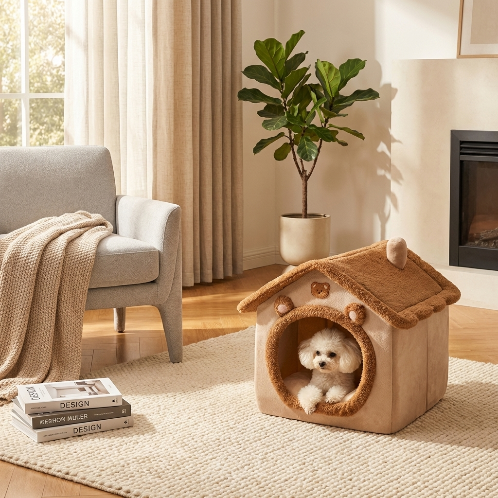 CURAPETS Teddy House Pet Bed