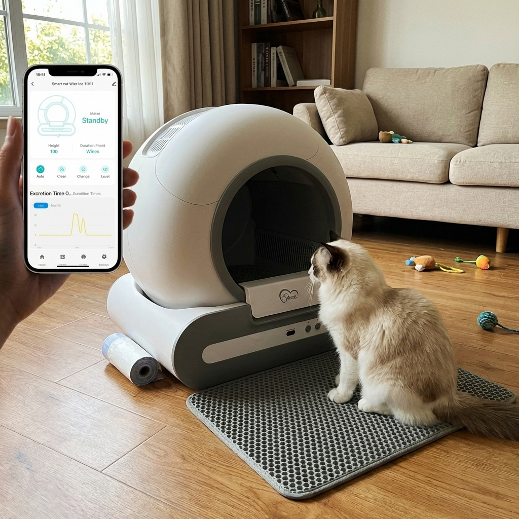 CURAPETS DOEL Smart Self-Cleaning Litter Box 65L