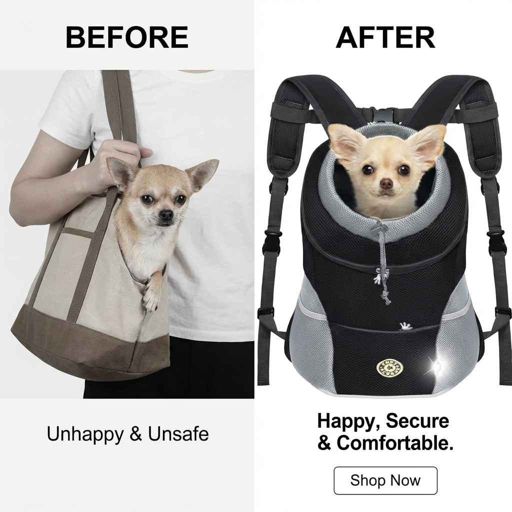 CURAPETS ComfortClose Pet Travel Backpack Carrier