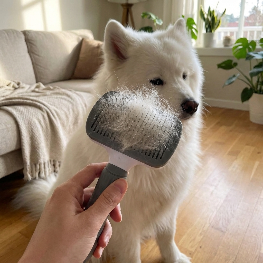CURAPETS 2-in-1 Massaging Deshedding Brush