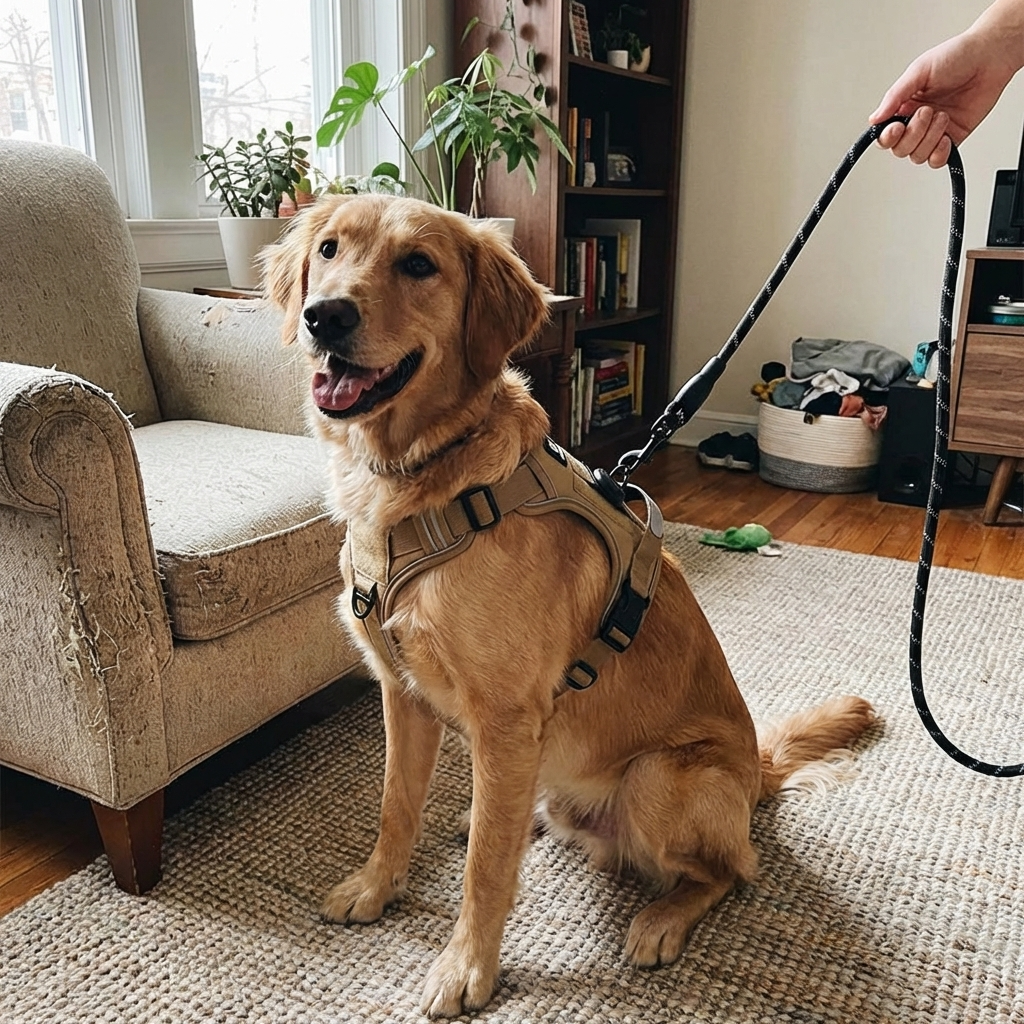 CURAPETS Airtag-Ready Reflective Dog Harness Set
