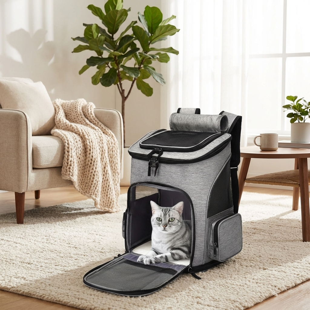 CURAPETS Expandable Pet Carrier Backpack