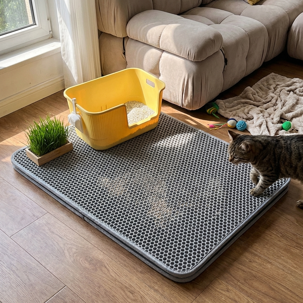 CURAPETS Extra Large Waterproof Litter Mat