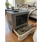 CURAPETS Foldable Enclosed Cat Litter Box