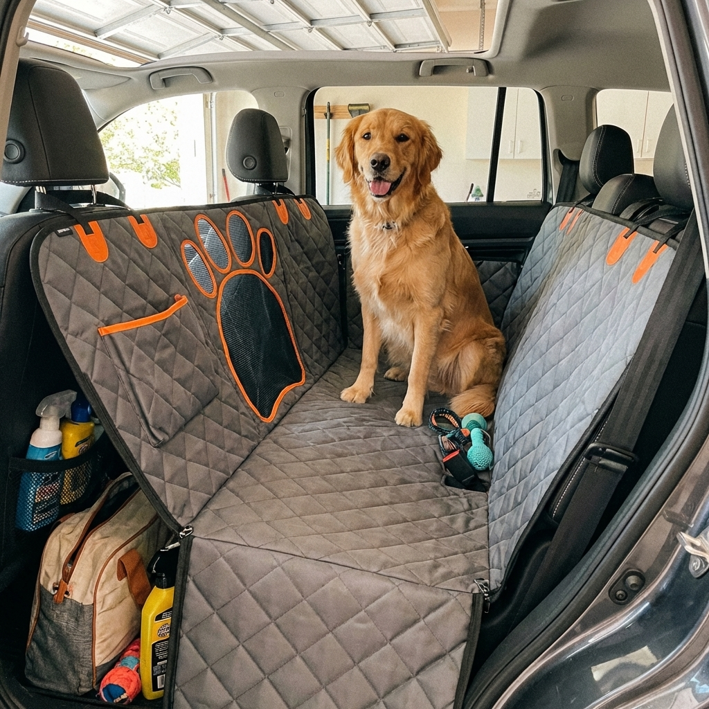 CURAPETS Waterproof Dog Car Hammock Cover