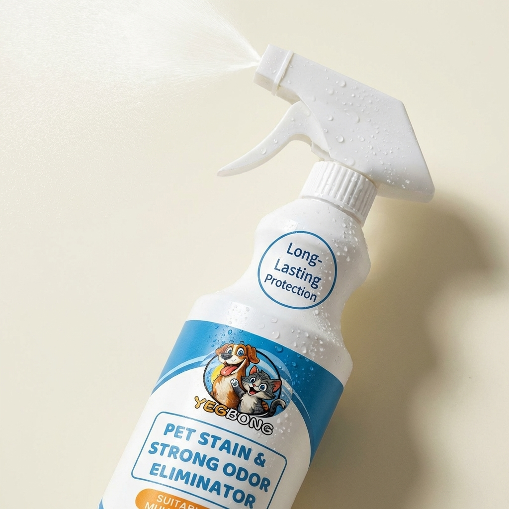 CURAPETS Premium Pet Stain & Odor Remover. Spray this to make years of stains, odors, & frustration vanish permanently