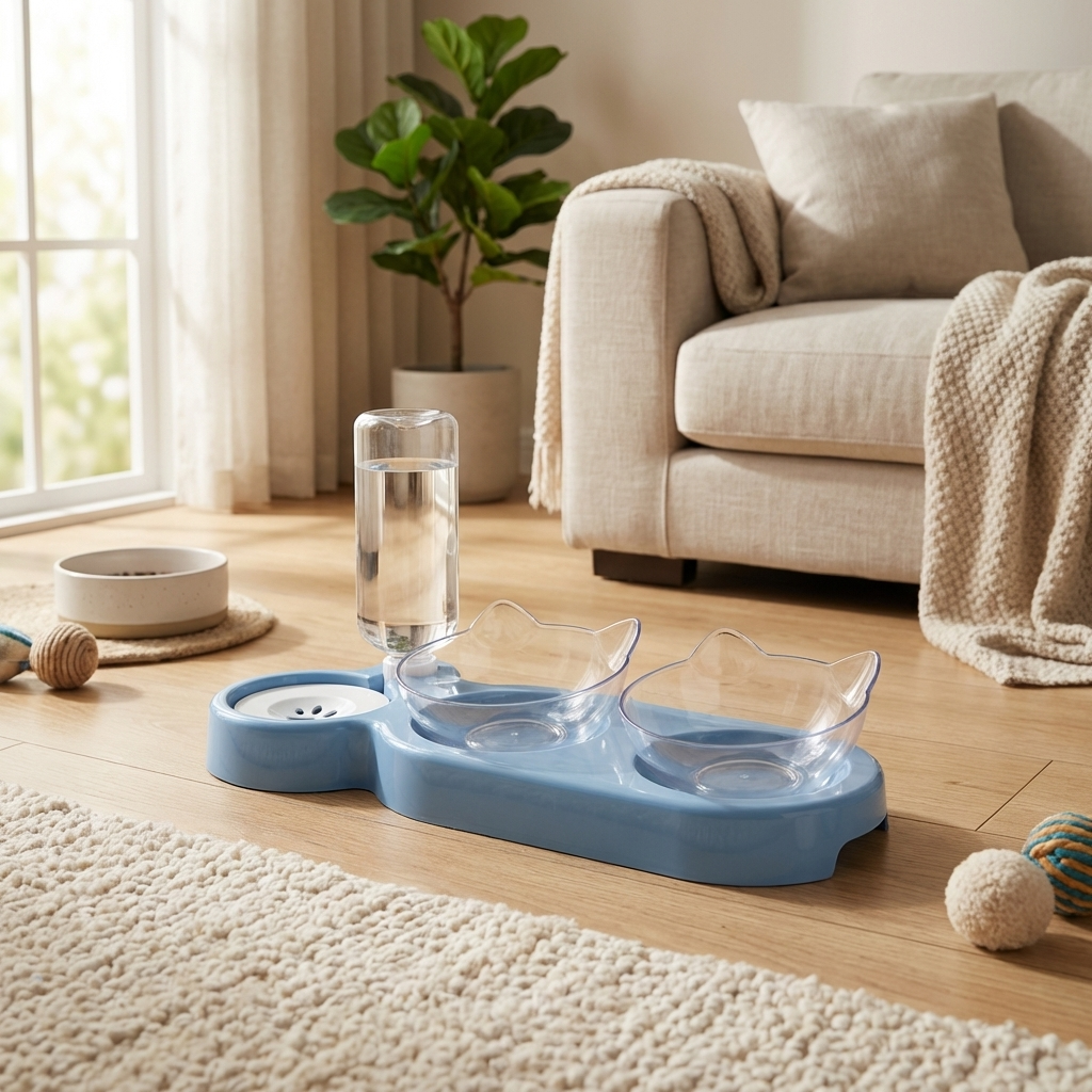 CURAPETS Anti-Tip Cat Bowl Feeder