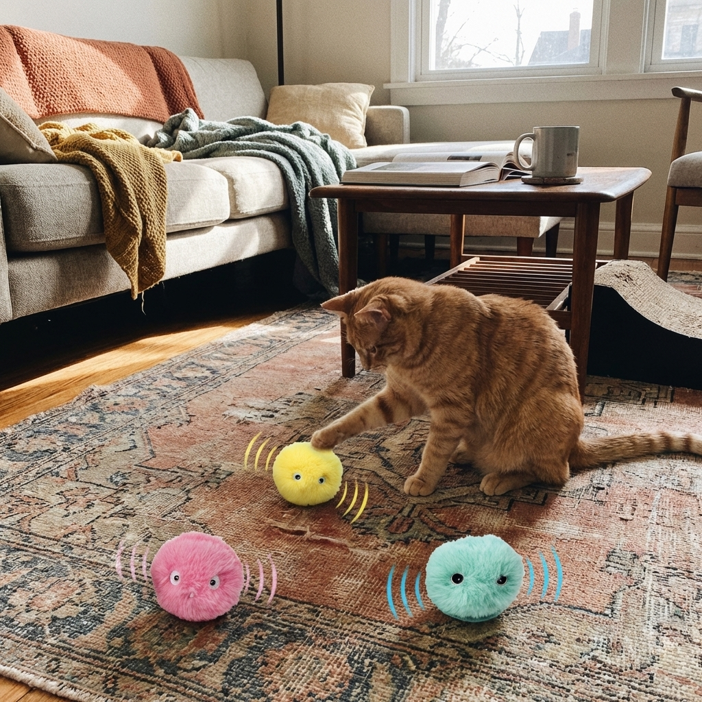 CURAPETS Smart Sounding Catnip Ball Toy