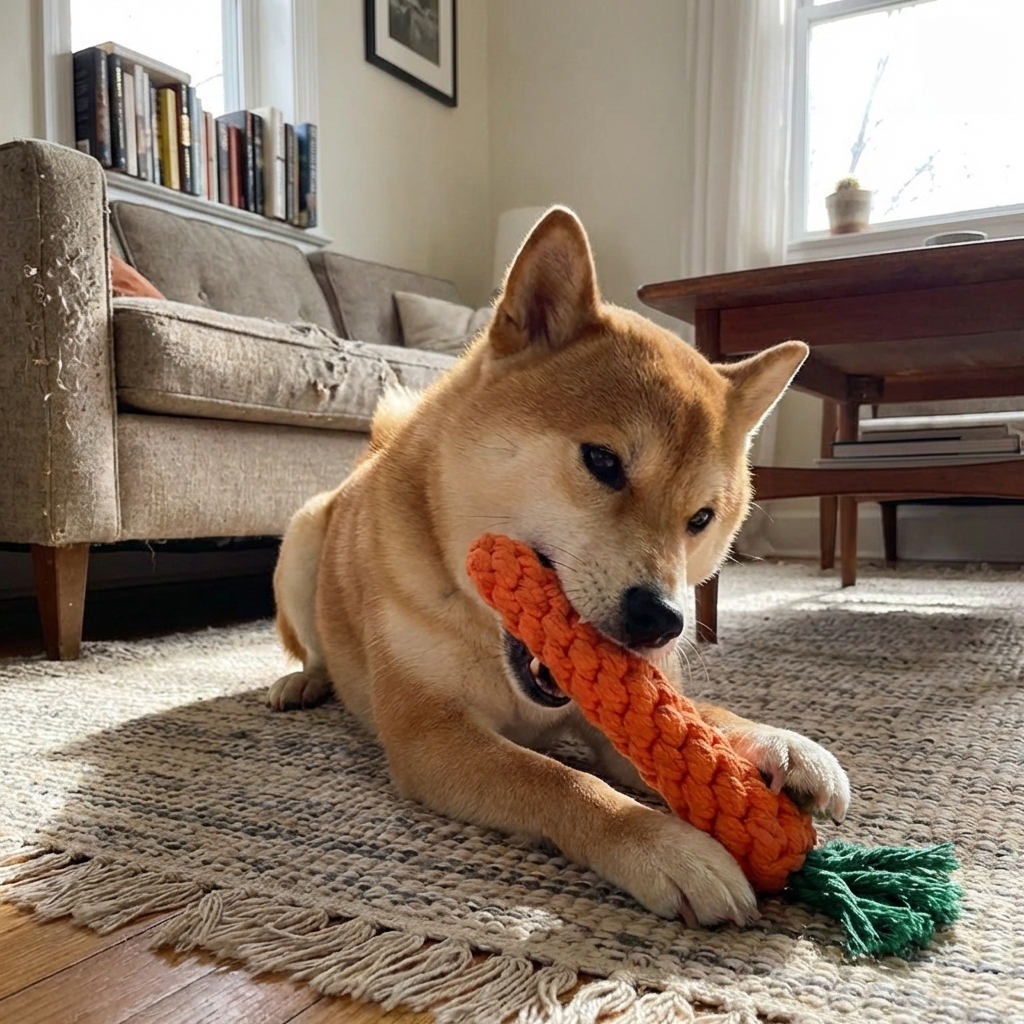 CURAPETS Carrot Rope Chew Toy