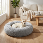 CURAPETS Plush Donut Calming Pet Bed
