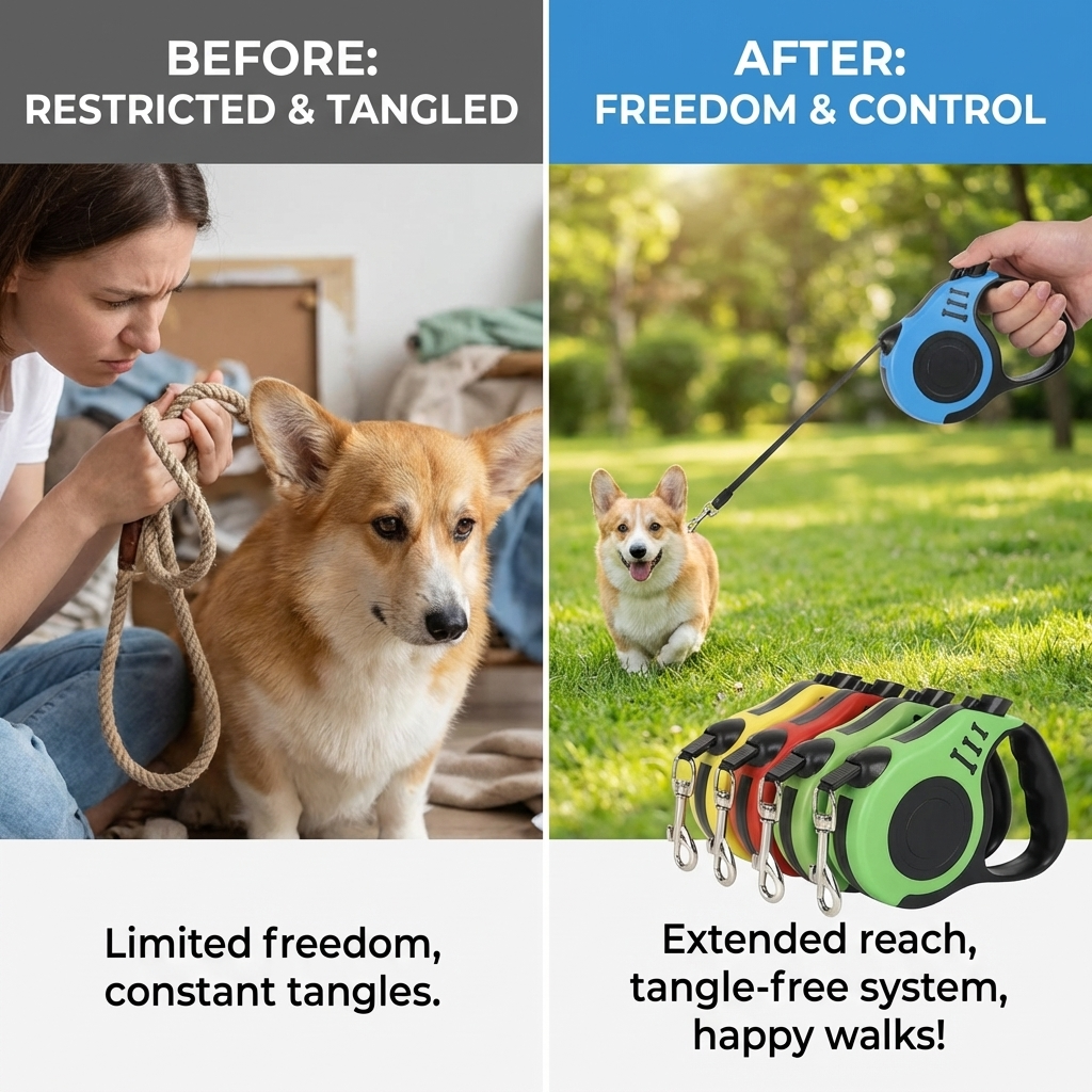 CURAPETS FlexiWalk Premium Retractable Leash