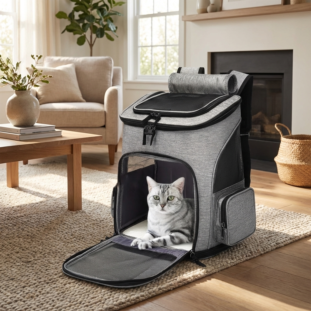 CURAPETS Expandable Pet Carrier Backpack