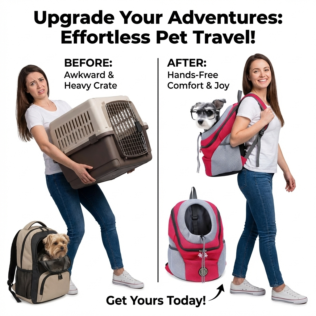 CURAPETS Double Shoulder Travel Pet Backpack