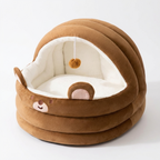 CURAPETS Arctic Velvet Cozy Cat Nest Bed