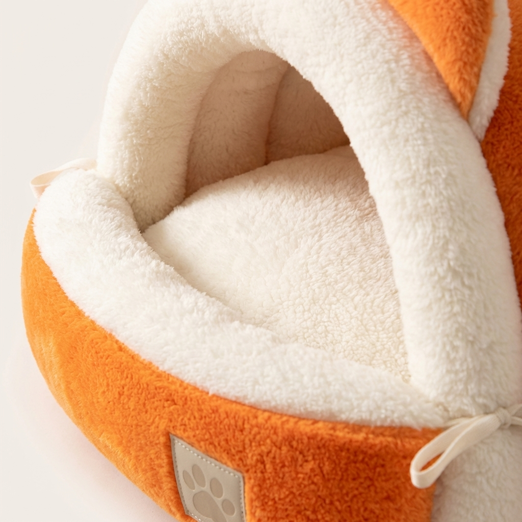 CURAPETS Cozy Cat Ear Enclosed Bed
