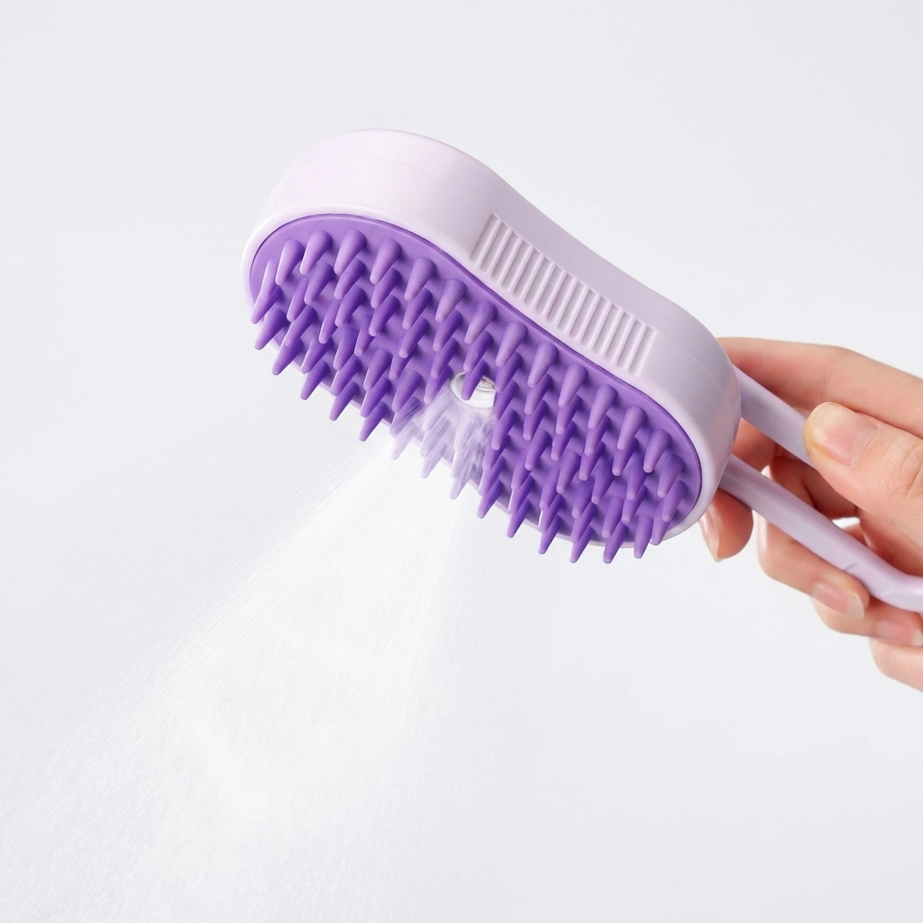 CURAPETS Steamy Electric Grooming Brush