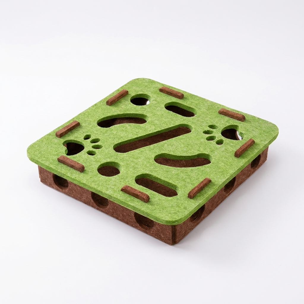 CURAPETS Felt Puzzle Box Cat Toy