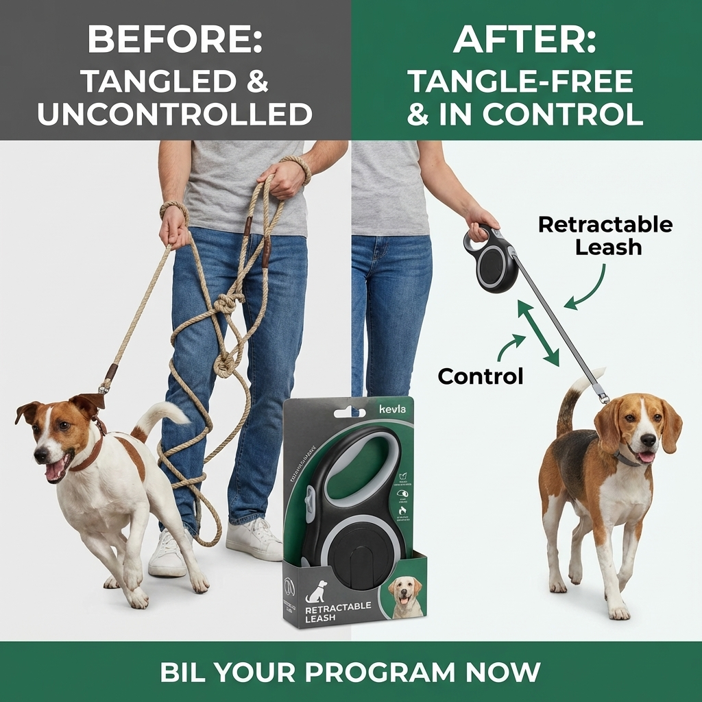 CURAPETS Strong Retractable Dog Leash
