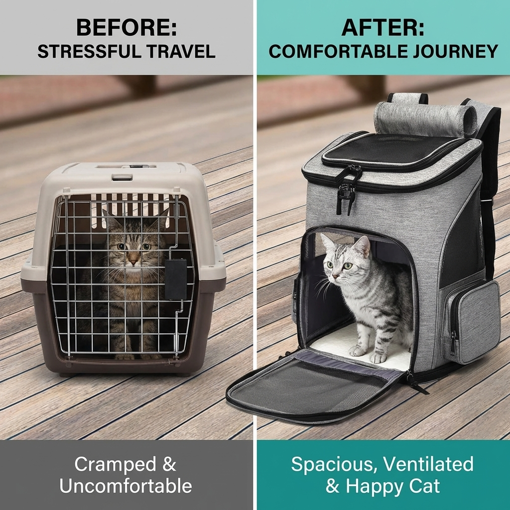 CURAPETS Expandable Pet Carrier Backpack