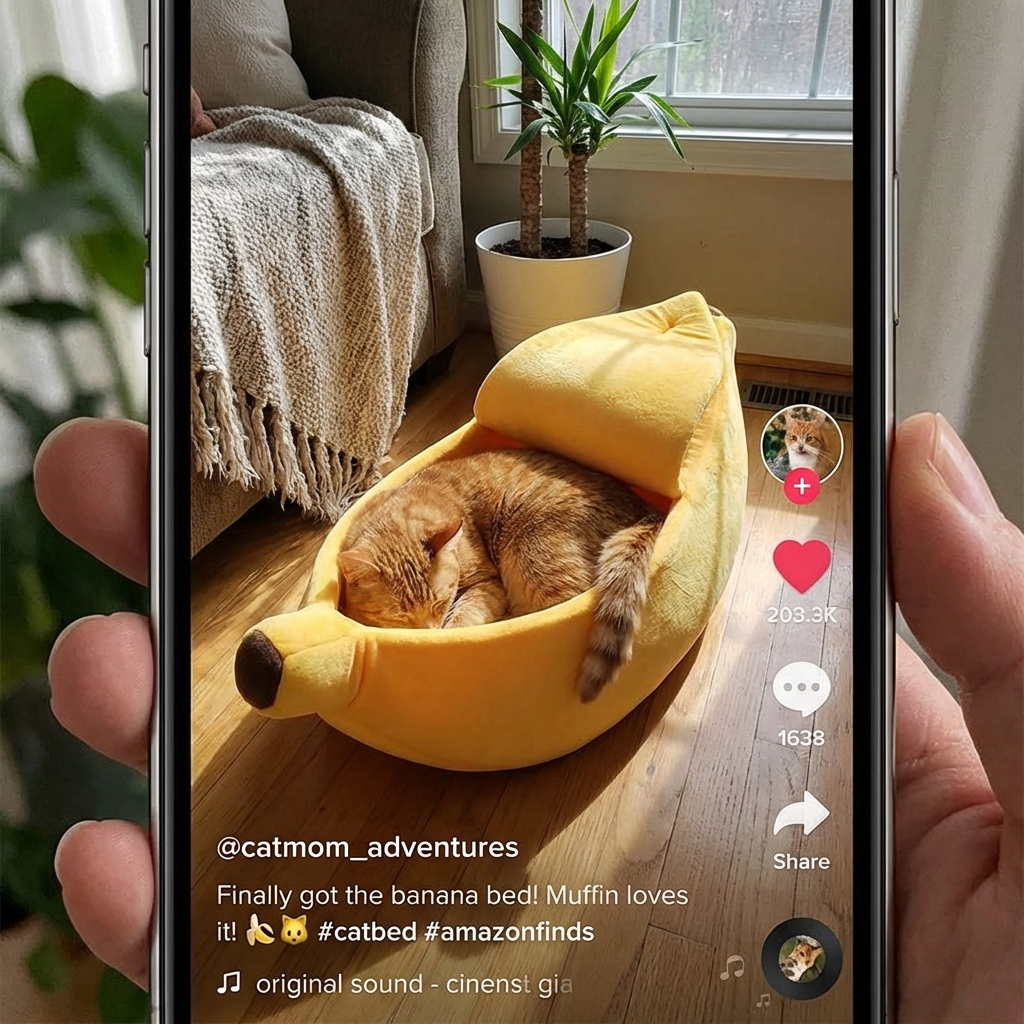CURAPETS Banana Bliss Plush Pet Bed