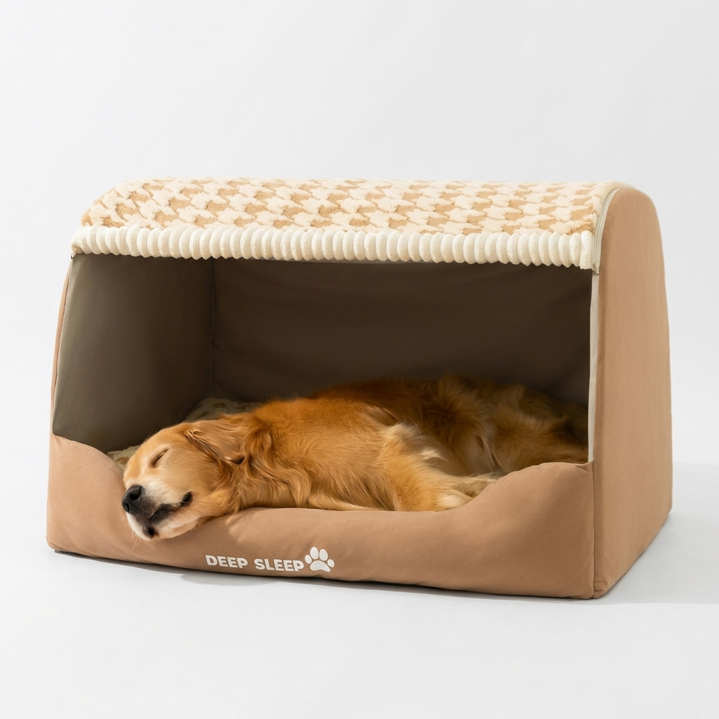 CURAPETS Quilted Dog Den Pet Bed