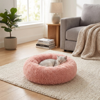 CURAPETS Plush Round Calming Pet Bed