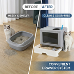 CURAPETS Foldable Enclosed Cat Litter Box