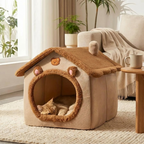 CURAPETS Cozy Foldable Pet Cave Bed