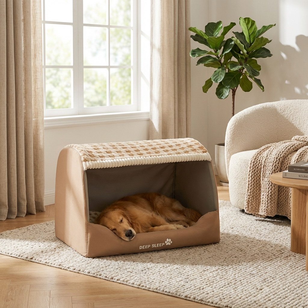 CURAPETS Quilted Dog Den Pet Bed