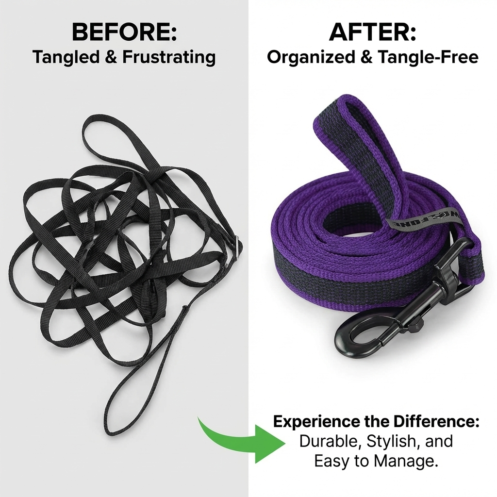 CURAPETS Dual-Color Long Training Leash