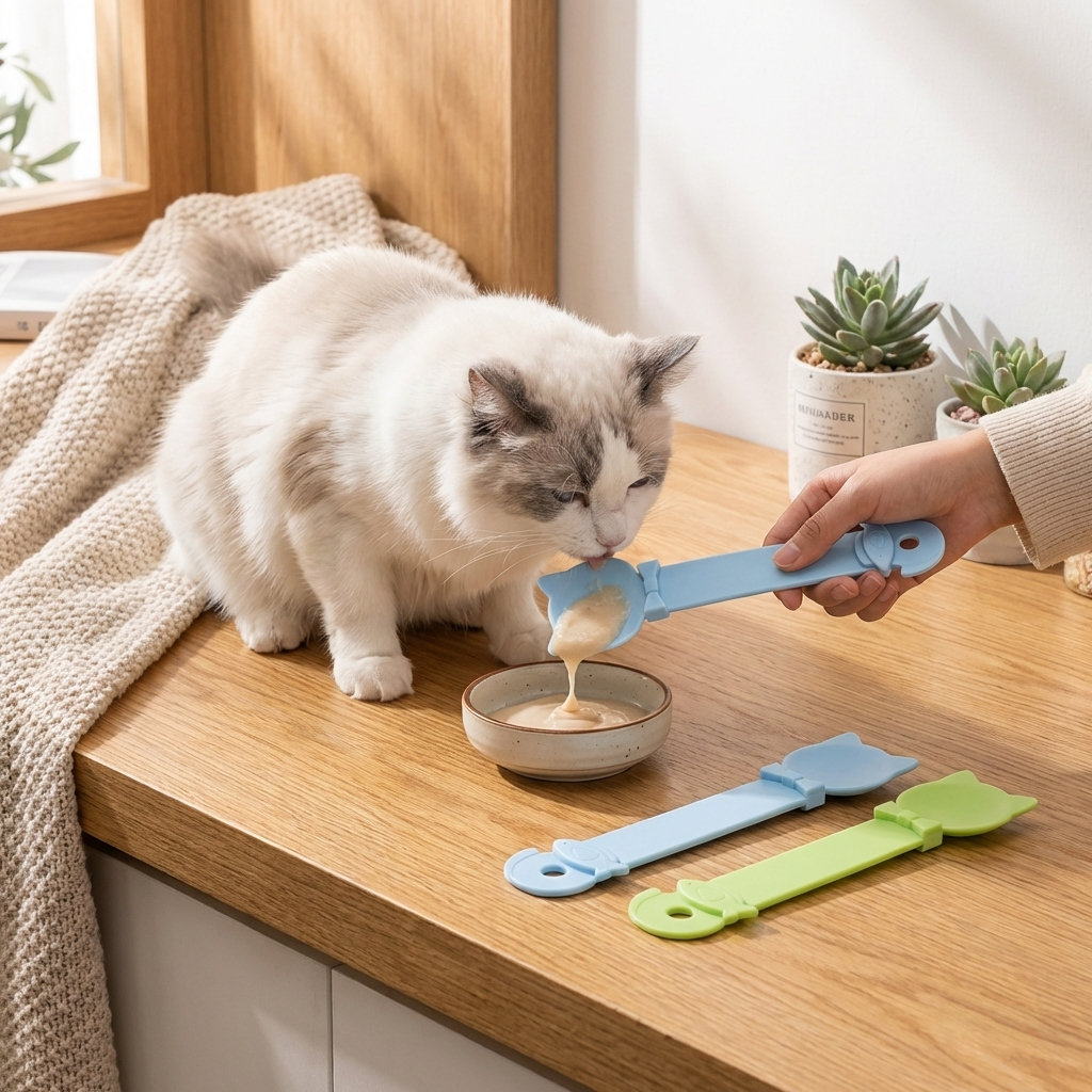 CURAPETS Lickable Wet Food Feeder Spoon