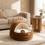 CURAPETS Arctic Velvet Cozy Cat Nest Bed
