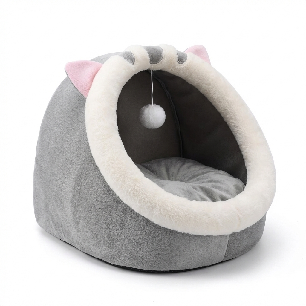 CURAPETS Deep Sleep Cat Cave Bed