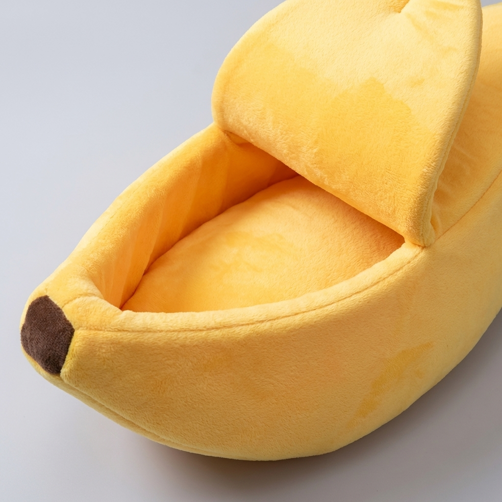 CURAPETS Banana Bliss Plush Pet Bed