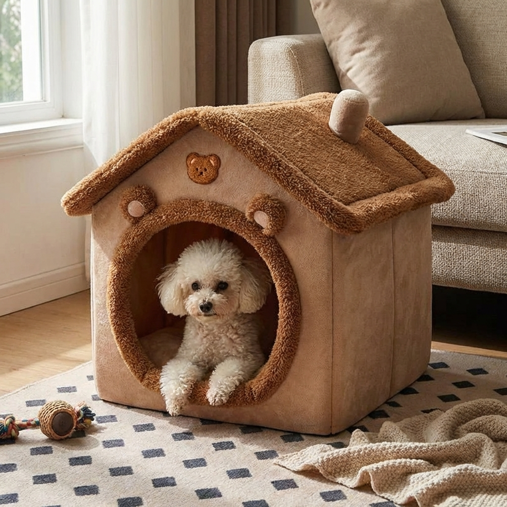 CURAPETS Teddy House Pet Bed