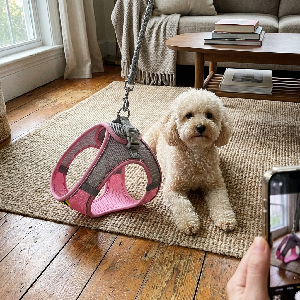CURAPETS Reflective Puppy Harness & Leash Set