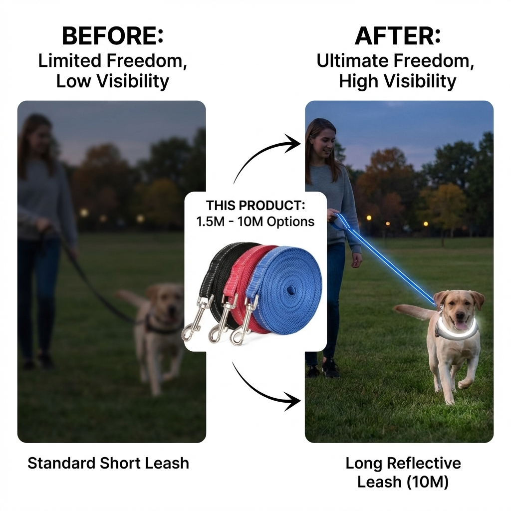 CURAPETS Reflective Training Leash