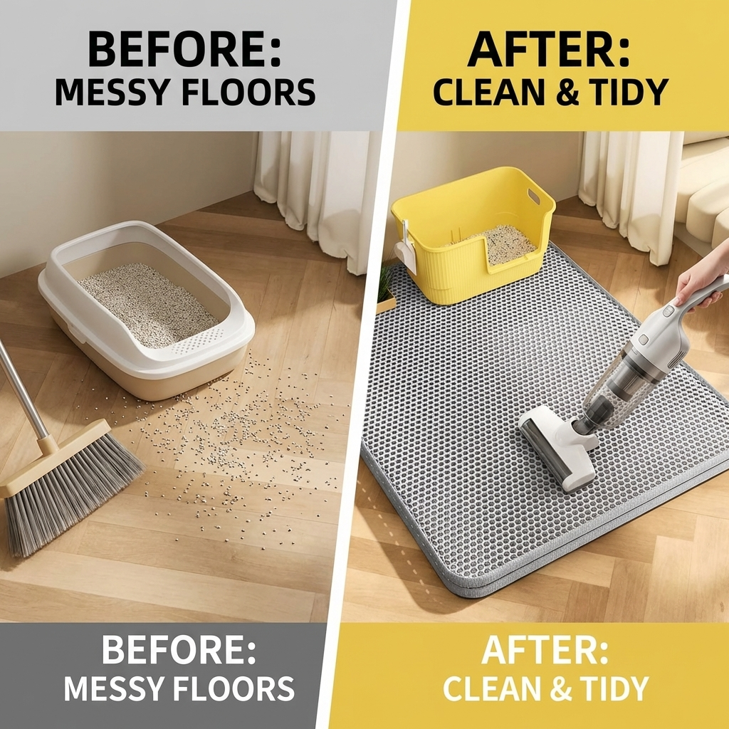 CURAPETS Extra Large Waterproof Litter Mat