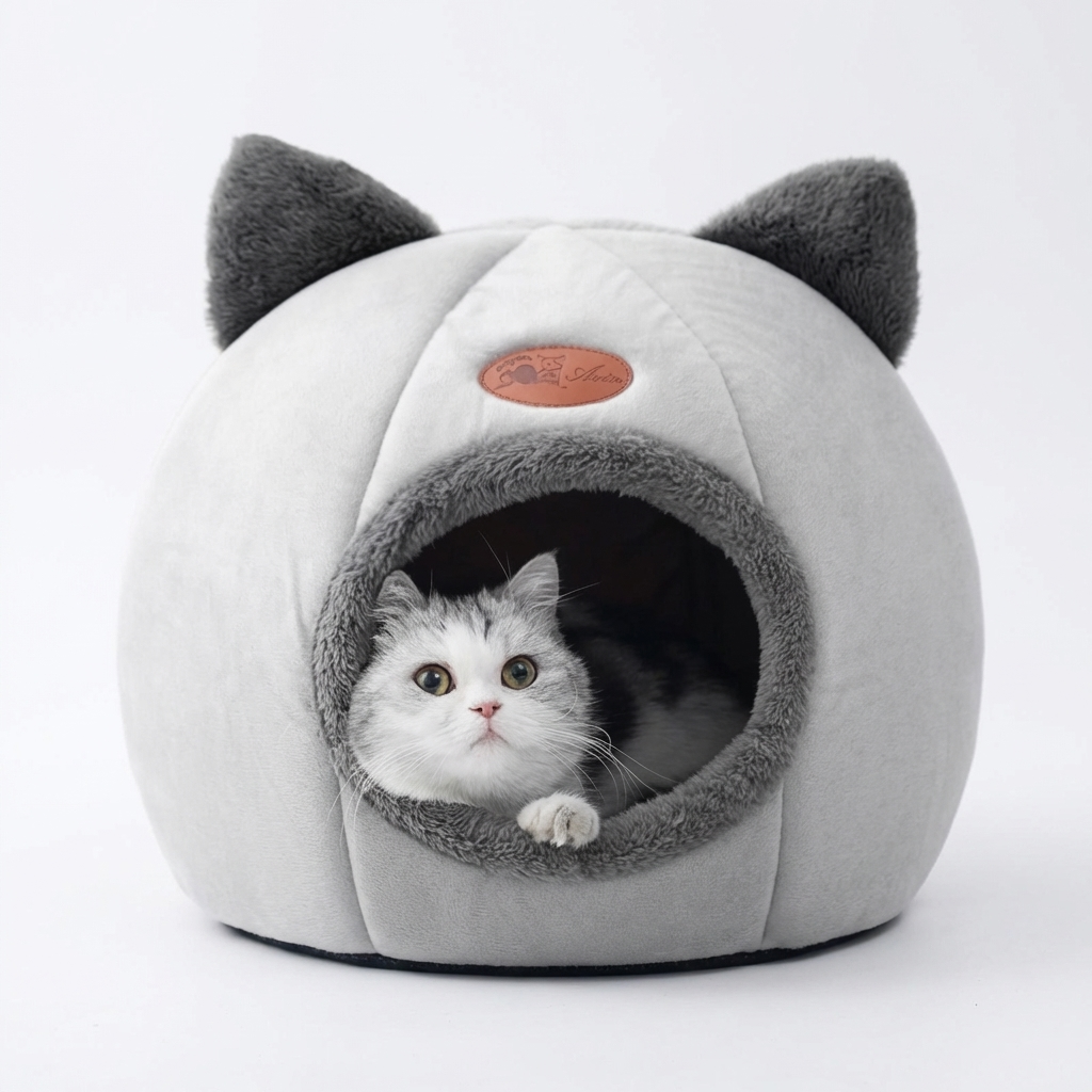 CURAPETS Deep Sleep Winter Cave Pet Bed