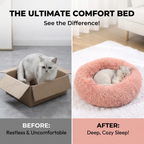 CURAPETS Plush Round Calming Pet Bed