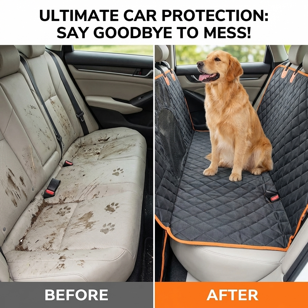 CURAPETS Waterproof Dog Car Hammock Cover