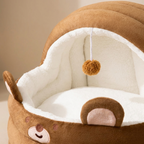 CURAPETS Arctic Velvet Cozy Cat Nest Bed