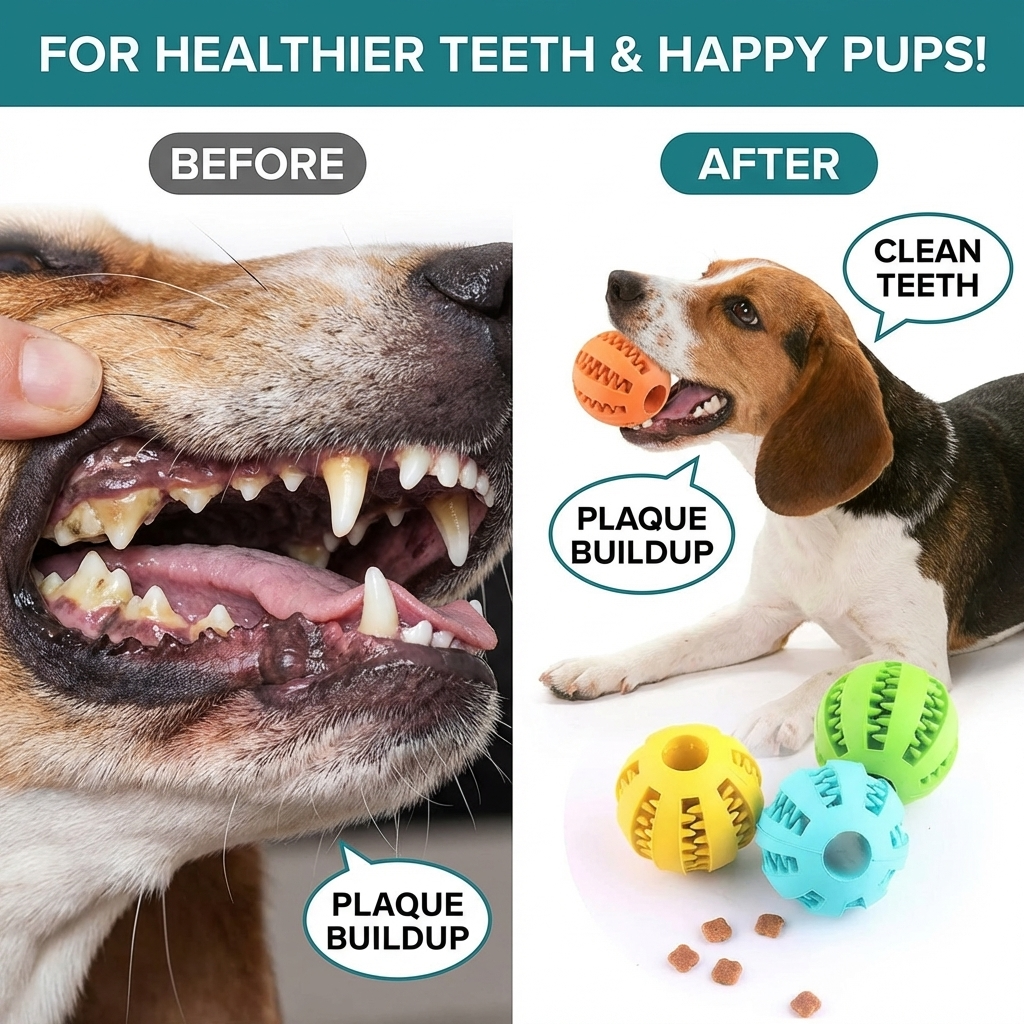 CURAPETS Bite-Resistant Treat Ball Toy