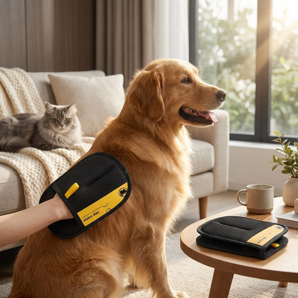 CURAPETS Shedding Control Grooming Gloves
